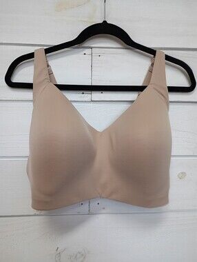Thirdlove Seamless Wireless Bra - Light Beige/Tan Comfort Bra. Size Large++